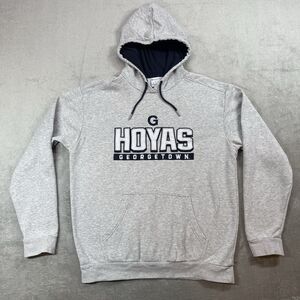 Georgetown Hoyas Hoodie Men’s Large Grey University School Sports Basketball